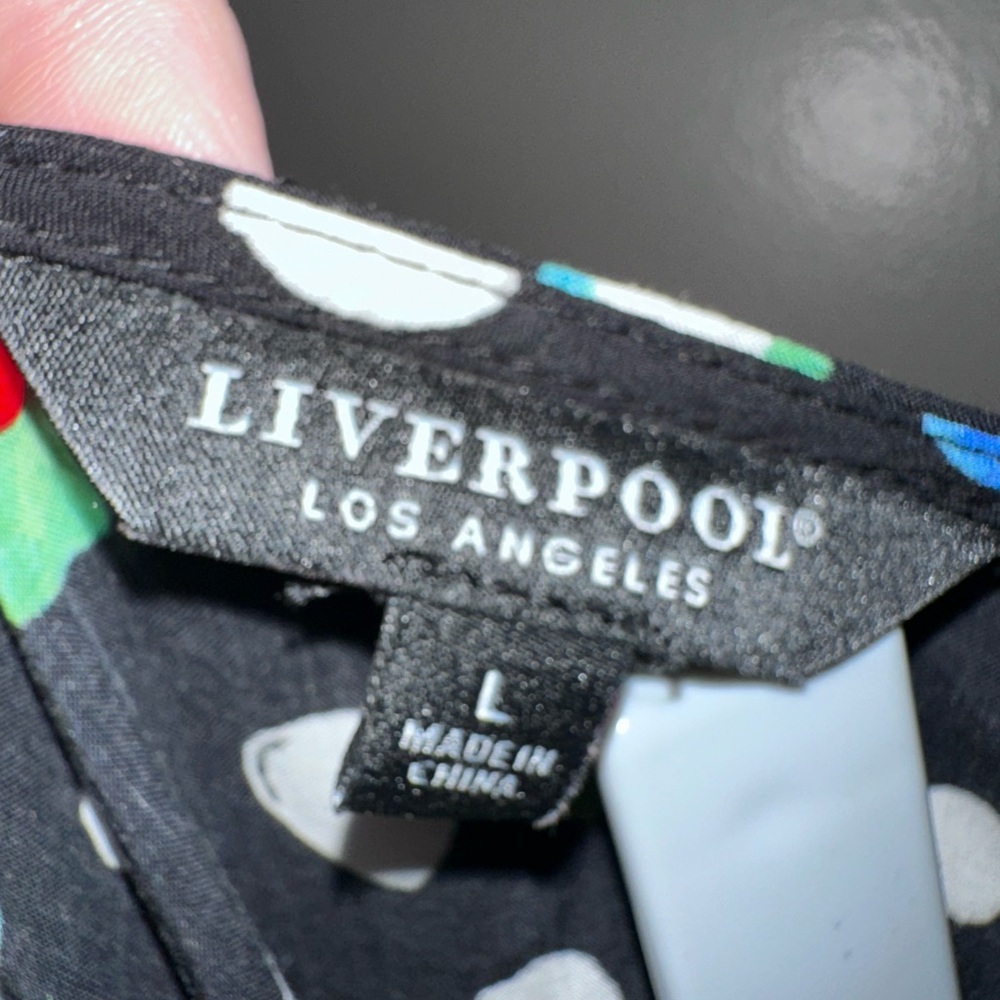 LIVERPOOL POLKA DOT PUFF SLEEVE TOP - Picture 2 of 11